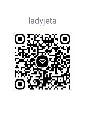 Custom QR Code Sticker with Wi‑Fi Icon - Black & White @Ladyjeta